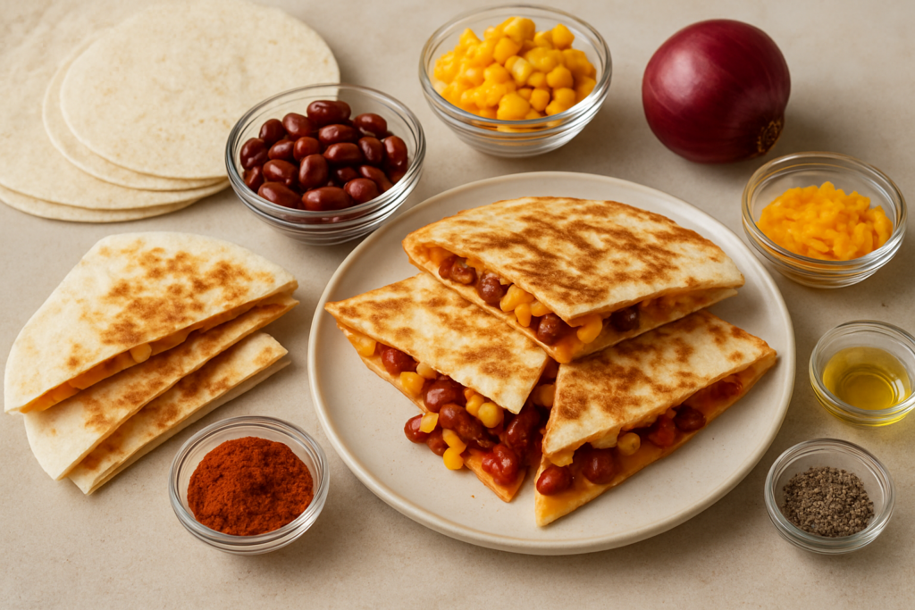 Quesadilla z fasolą i serem – szybki obiad bez mięsa w 20 minut