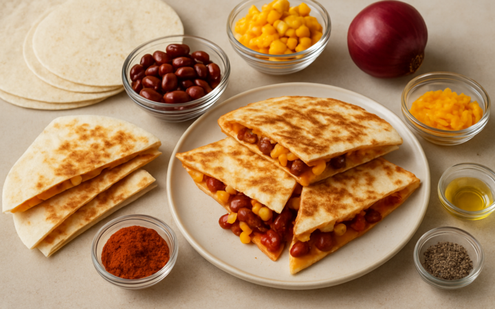 Quesadilla z fasolą i serem – szybki obiad bez mięsa w 20 minut